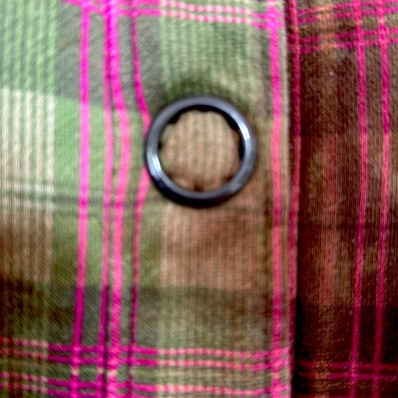 Roxy Med Multi Color Plaid & Tie Dye Ribbed Waist and Cuffs Sweater Jacket - Picture 7 of 14